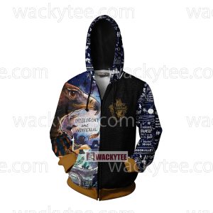 Ravenclaw House Intelligent And Individual Harry Potter Zip Up Hoodie