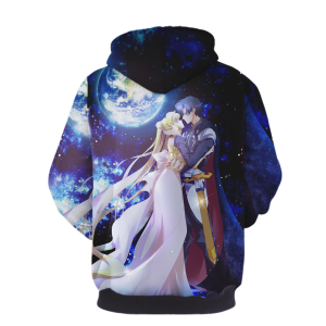 Sailor Moon And Tuxedo 3D Hoodie