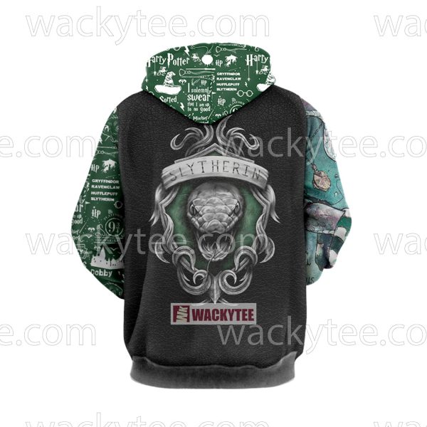 Slytherin House Resourcefull And Amitious Harry Potter 3D Hoodie