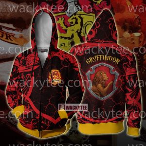 Hogwarts Brave Like A Gryffindor Harry Potter New Zip Up Hoodie