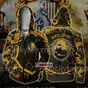 Hogwarts Loyal Like A Hufflepuff Harry Potter New  Zip Up Hoodie