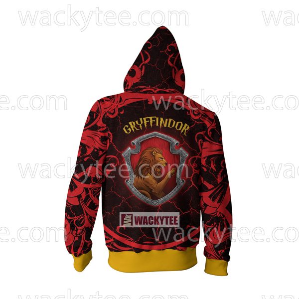 Hogwarts Brave Like A Gryffindor Harry Potter New Zip Up Hoodie