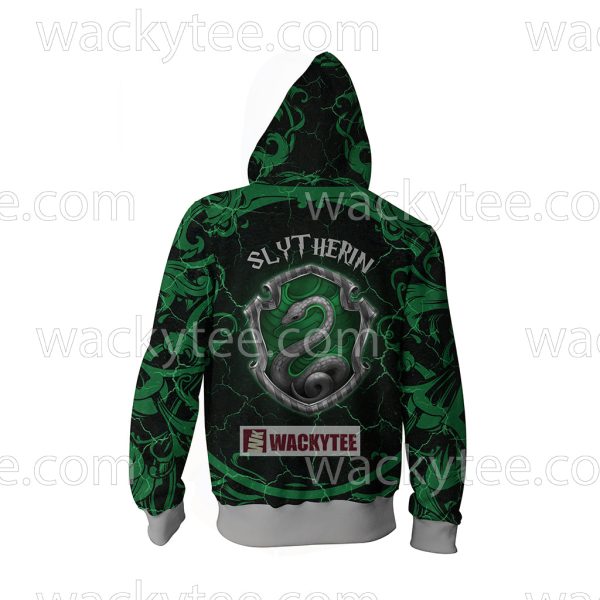 Hogwarts Cunning Like A Slytherin Harry Potter New Zip Up Hoodie