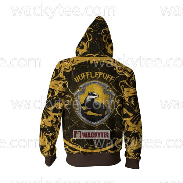 HHogwarts Loyal Like A Hufflepuff Harry Potter New  Zip Up Hoodie