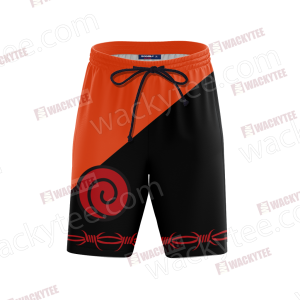 Naruto Uzumaki Clan Symbol 3D Beach Shorts