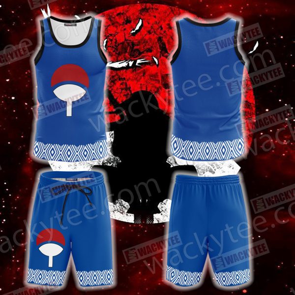 Naruto Uchiha Clan Symbol 3D Beach Shorts