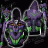 Shin Seiki Evangelion EVA 01 Cosplay Zip Up Hoodie Jacket