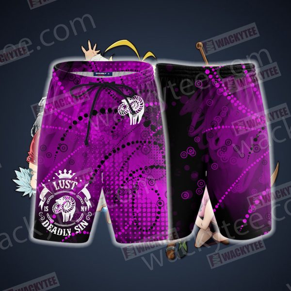 The Seven Deadly Sins - Lust 3D Beach Shorts