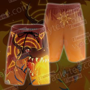 Digimon Greymon 3D Beach Shorts