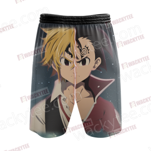 The Seven Deadly Sins Meliodas x Zeldris Estilo 3D Beach Shorts