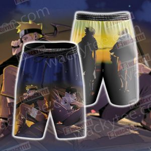 Naruto And Sasuke Beach Shorts