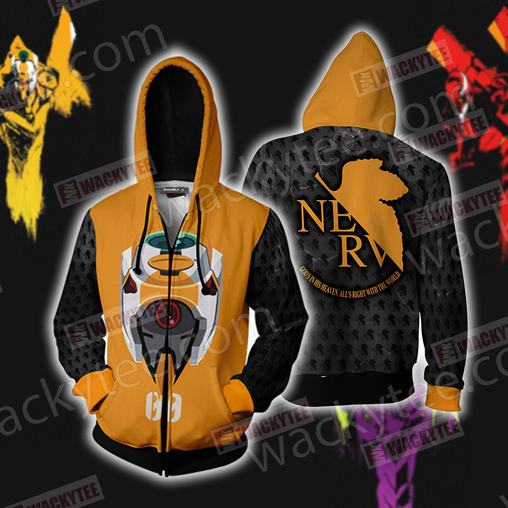 Shin Seiki Evangelion EVA 00 Zip Up Hoodie Jacket