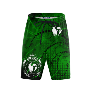 The Seven Deadly Sins - Greed 3D Beach Shorts