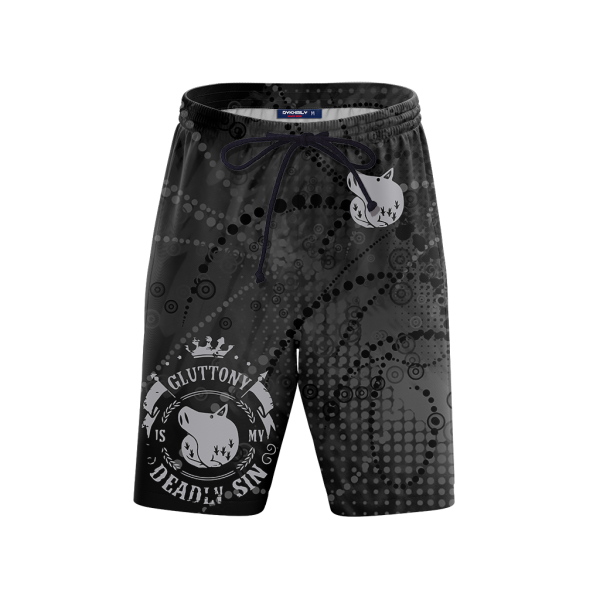 The Seven Deadly Sins - Gluttony 3D Beach Shorts