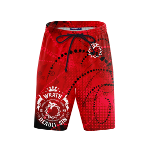 The Seven Deadly Sins - Wrath 3D Beach Shorts