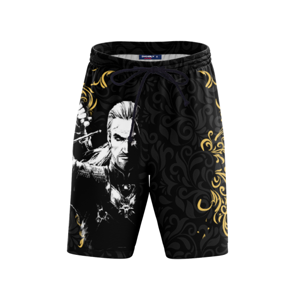 The Witcher - Witcher Sign 3D Beach Shorts