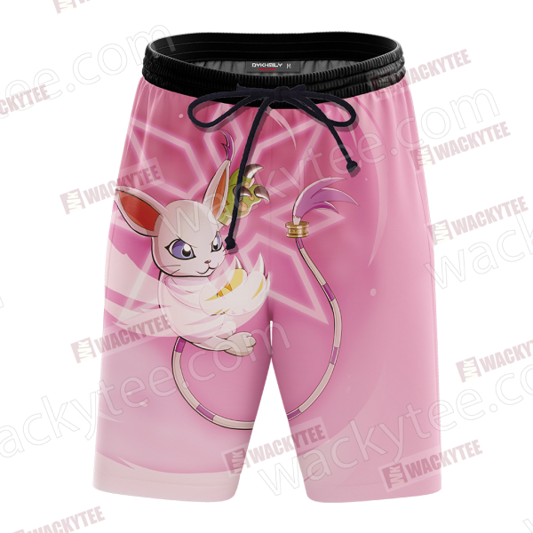 Digimon Gatomon 3D Beach Shorts