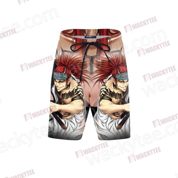 Bleach Renji Abarai 3D Beach Shorts