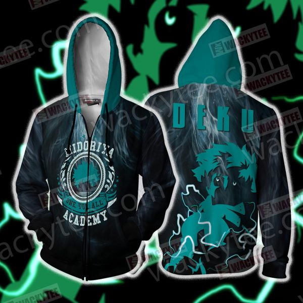 Boku No Hero Academia Izuku Midoriya Zip Up Hoodie Jacket