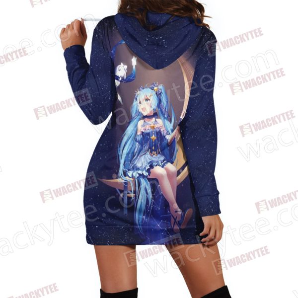 Hatsune Miku Unisex 3D Hoodie Dress