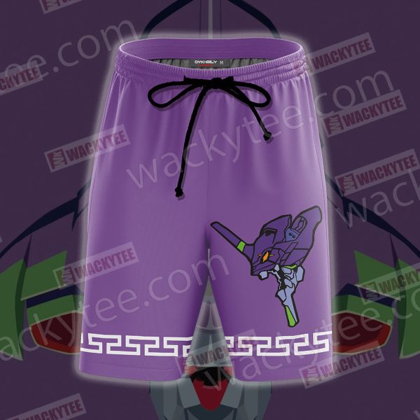 Neon Genesis Evangelion EVA01 3D Beach Shorts