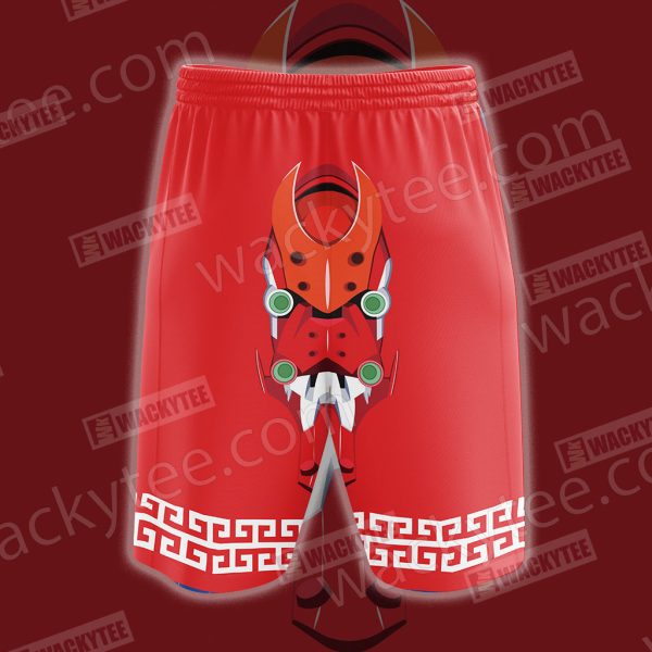 Neon Genesis Evangelion EVA02 3D Beach Shorts