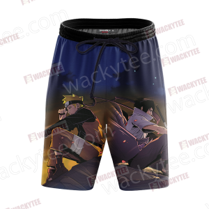 Naruto And Sasuke Beach Shorts