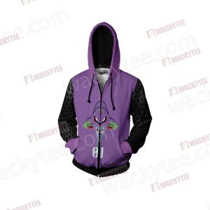 Shin Seiki Evangelion EVA 01 Zip Up Hoodie Jacket