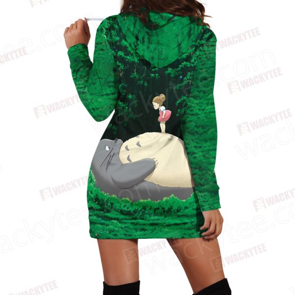 My Neighbor Totoro Totoro and Mei 3D Hoodie Dress