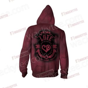 Digimon The Crest of Love Zip Up Hoodie Jacket