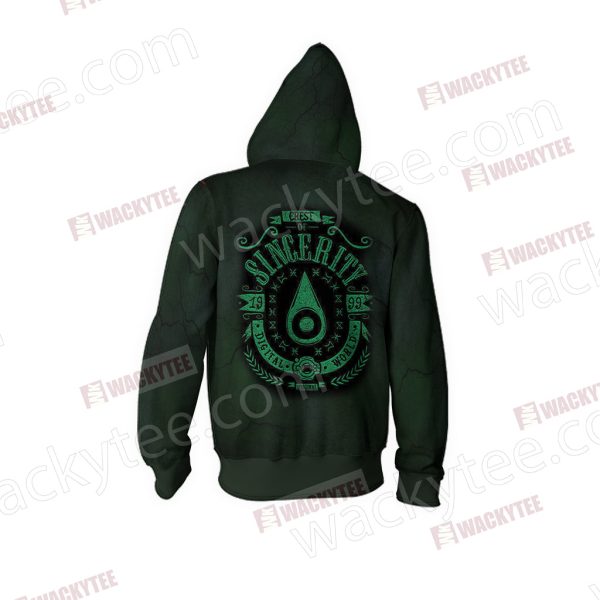 Digimon The Crest of Sincerity Zip Up Hoodie Jacket