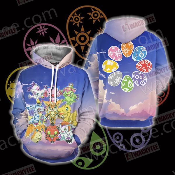 Digimon Eggs Unisex 3D Hoodie