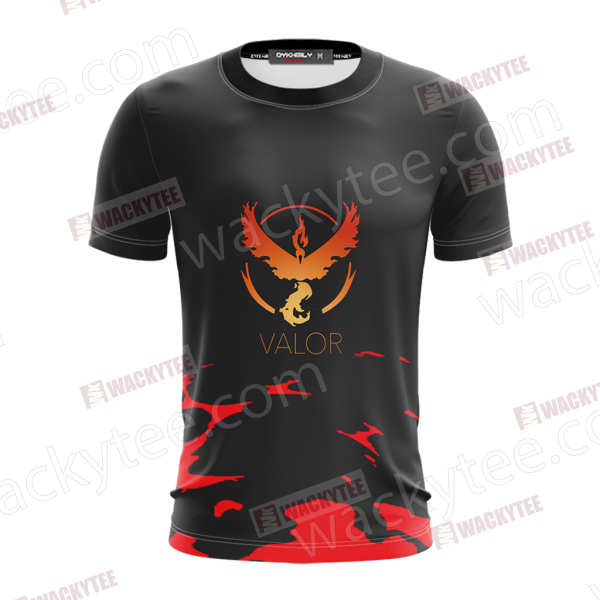 Team Valor Pokemon Go Unisex 3D T-shirt