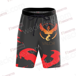 Team Valor Pokemon Go Beach Shorts