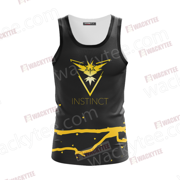 Team Instinct Pokemon Go Unisex 3D Tank Top