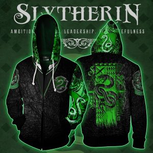 Slytherin House (Harry Potter) Zip Up Hoodie