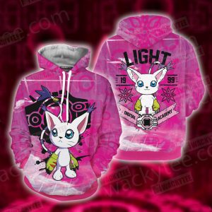 Digimon The Crest Of Light Unisex 3D Hoodie