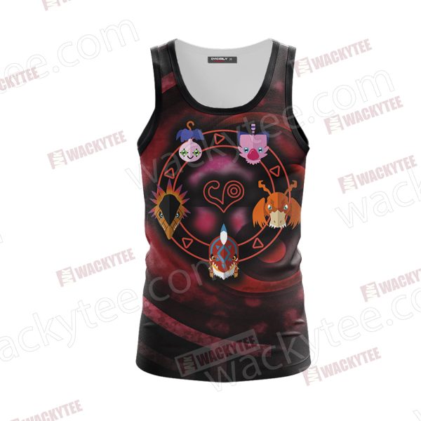 Digimon The Crest Of Love 3D Tank Top