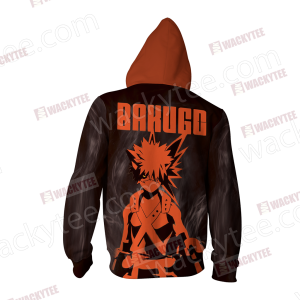 Boku No Hero Academia Katsuki Bakugou Zip Up Hoodie Jacket