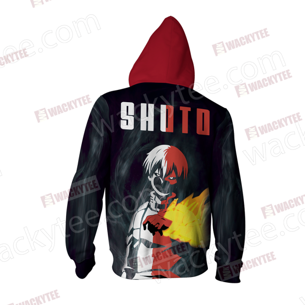 Boku No Hero Academia Shoto Todoroki Zip Up Hoodie Jacket