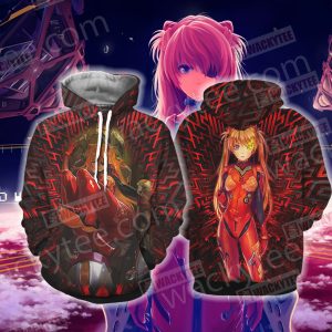 Neon Genesis Evangelion Soryu Asuka Langley 3D Hoodie