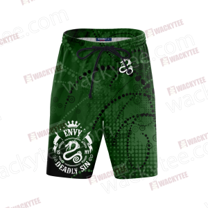 The Seven Deadly Sins - Envy 3D Beach Shorts