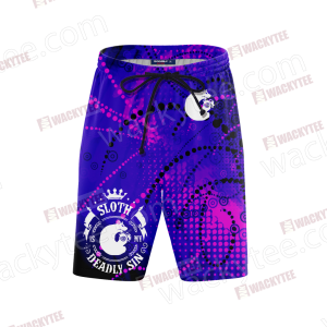 The Seven Deadly Sins - Sloth 3D Beach Shorts