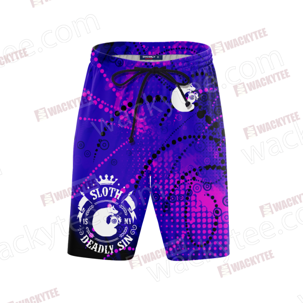 The Seven Deadly Sins - Sloth 3D Beach Shorts