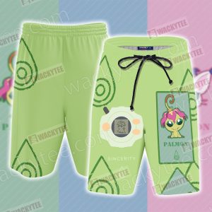 Digimon Palmon The Crest Of Sincerity Unisex 3D Beach Shorts