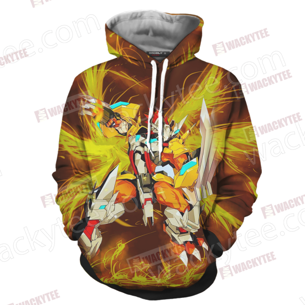 Digimon Greymon And Yagami Taichi 3D Hoodie