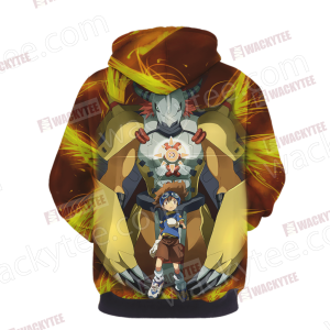 Digimon Greymon And Yagami Taichi 3D Hoodie