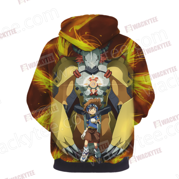 Digimon Greymon And Yagami Taichi 3D Hoodie