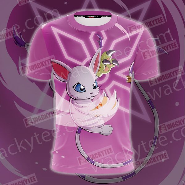 Digimon Gatomon Unisex 3D T-shirt