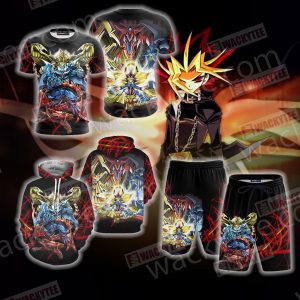 Yu Gi Oh! Yami Yugi And Egyptian God Cards 3D Hoodie